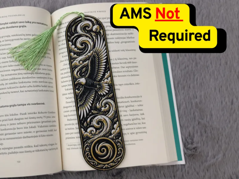 Eagle Ocean Waves HueForge Bookmark