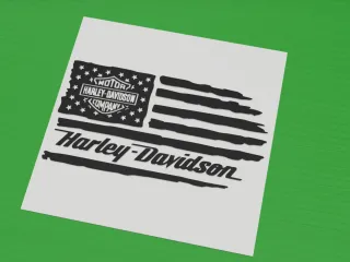 Harley-Davidson flag logo graphic