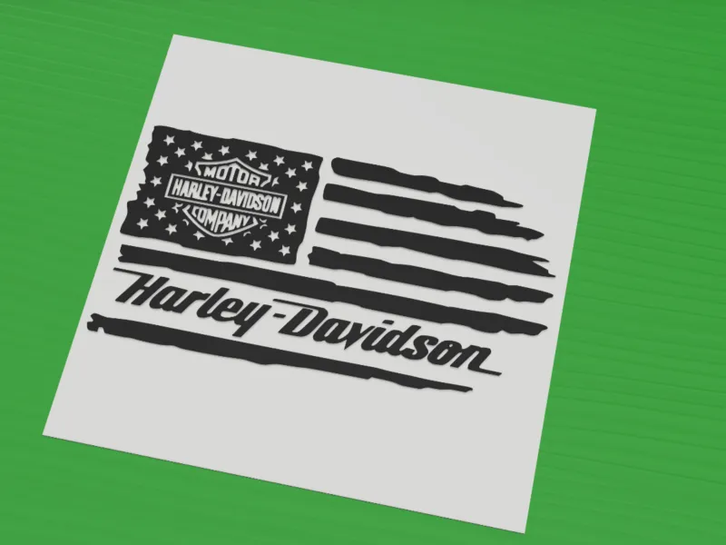 Harley-Davidson flag logo graphic