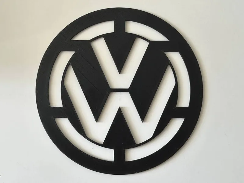VW Logo Car Floor Mat Detailing Stencil