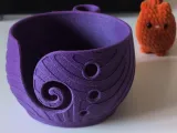 Yarn Bowl with Holder | Wave Pattern-0