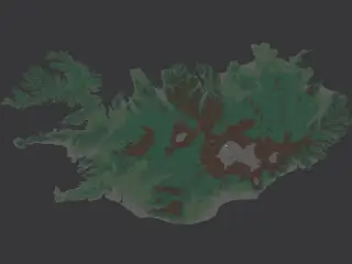 Regions of Iceland. 3D Map puzzle (8-piece)