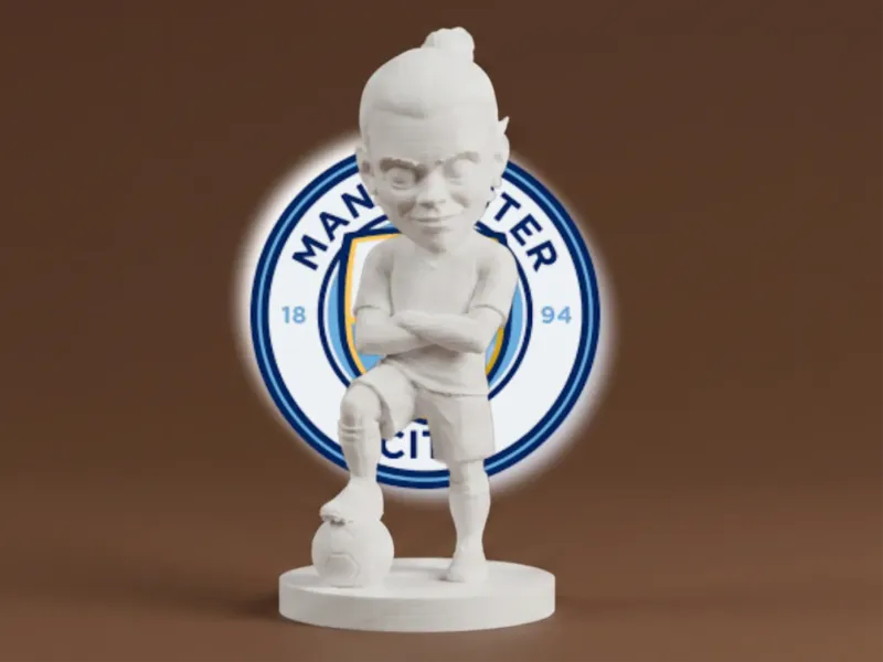 Erling Haaland Chibi – Estatueta Fofa da Estrela do Futebol