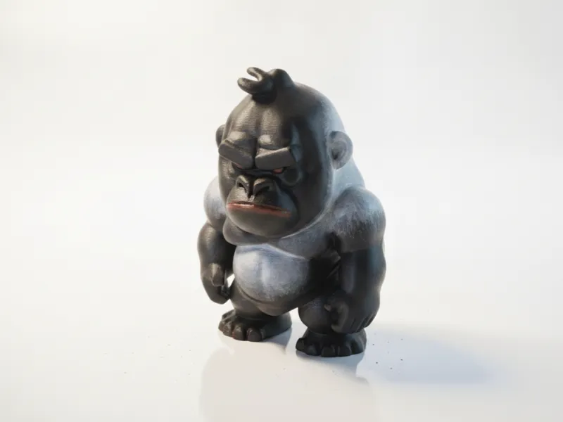Angry Gorilla Figurine Animal 3D Printable