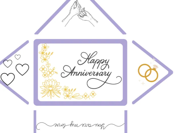 Tulle Anniversary Envelope
