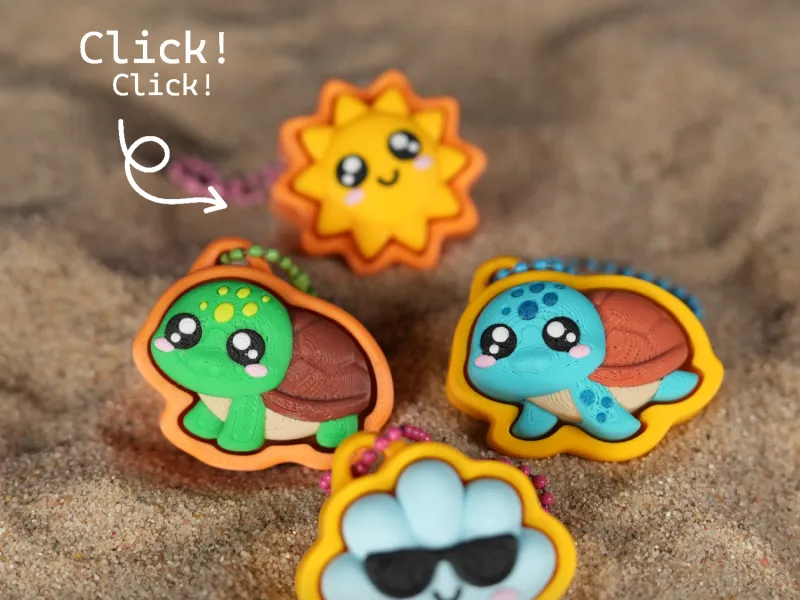 Turtle Clicker Pack (Turtle, Tortoise, Sun, Shell/Wave)