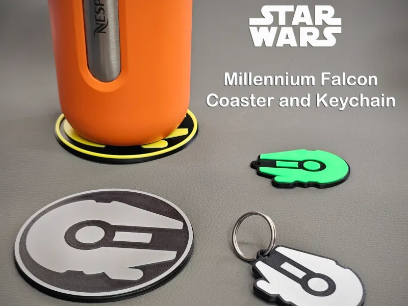 Millennium Falcon Coaster & Keychain