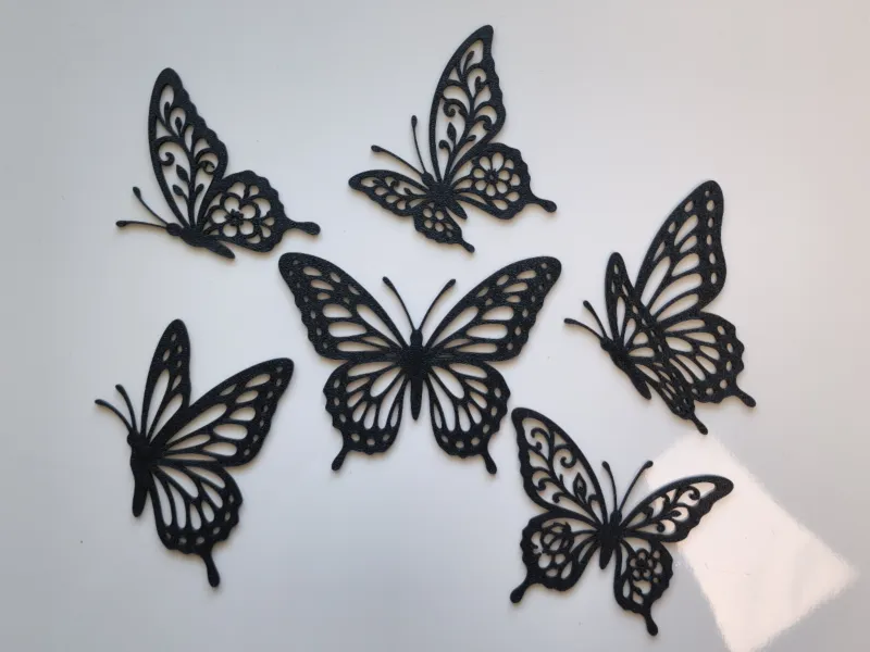 Elegante Vlindercollectie 2D Muurkunst