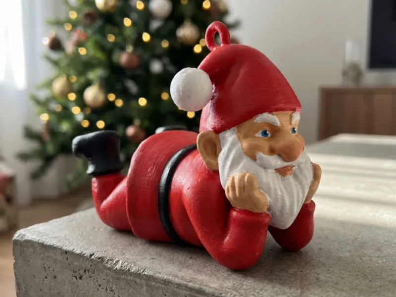 Gnomo o Papá Noel | Adorno DIY para pintar | Figurilla navideña