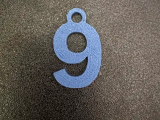 Number Keychain 9
