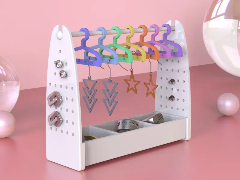 3D耳环架，创意首饰架，迷你可爱展示架