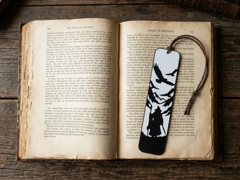 ที่คั่นหนังสือพ่อมด – ภาพเงาแฟนตาซีรายละเอียดสูง