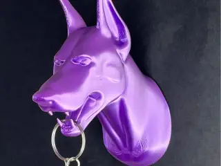 Dog Dobermann wall mounted decoration key holder organizer