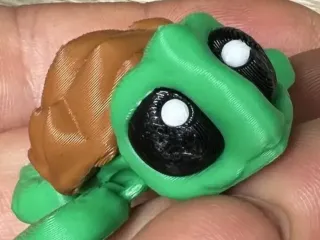 Cute small and big turtle (articulated)