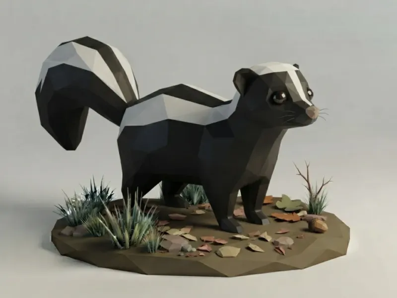 Low Poly Skunk