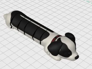 black and white terrier articulated dog