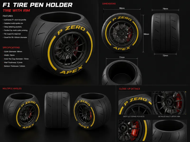F1 Tire pencil holder