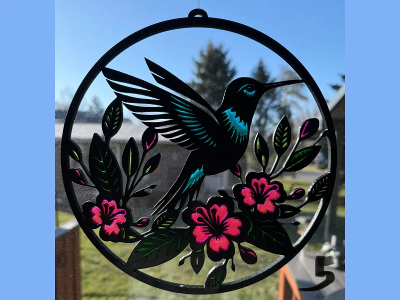 9" Kolibrie Reflectie