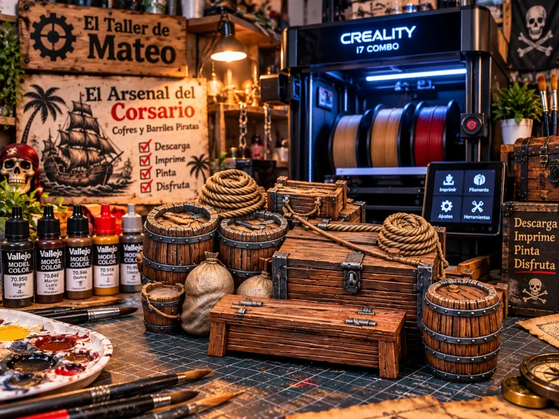 El Arsenal del Corsario – Cofres y Barriles Piratas