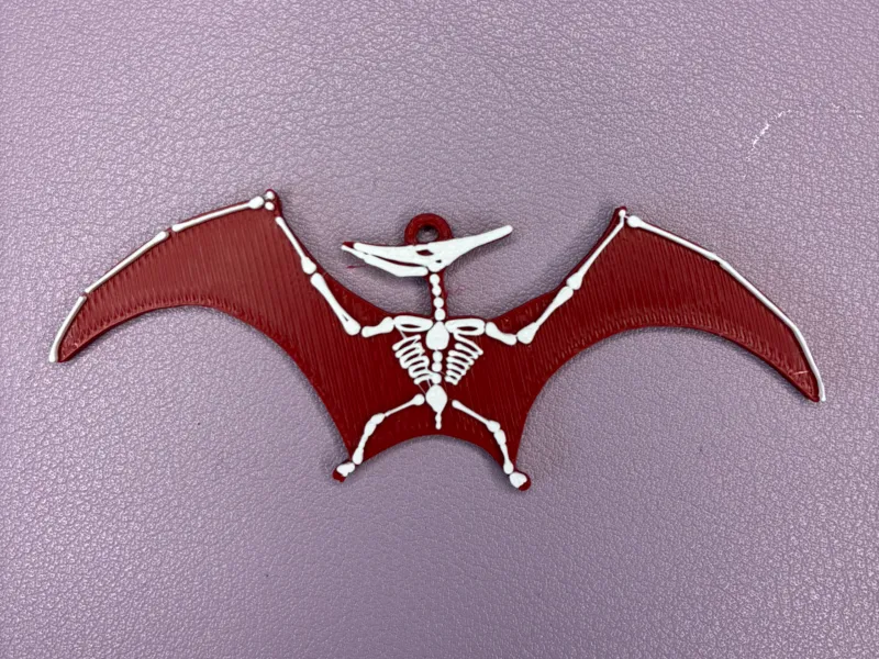 Pterodactyl Skeleton Keyring | Multicolour Prehistoric Keych