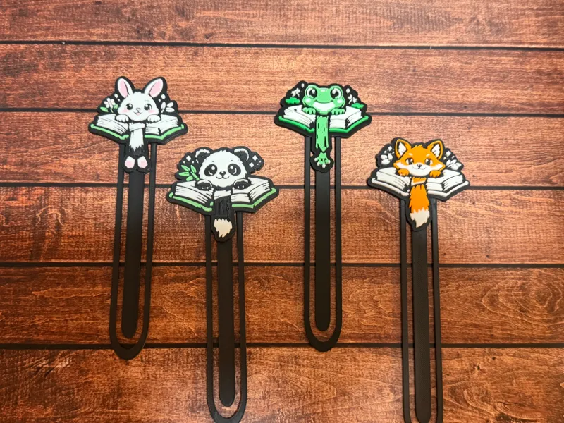 Cute Animal Bookmarks (Frog, Fox, Panda, Rabbit)