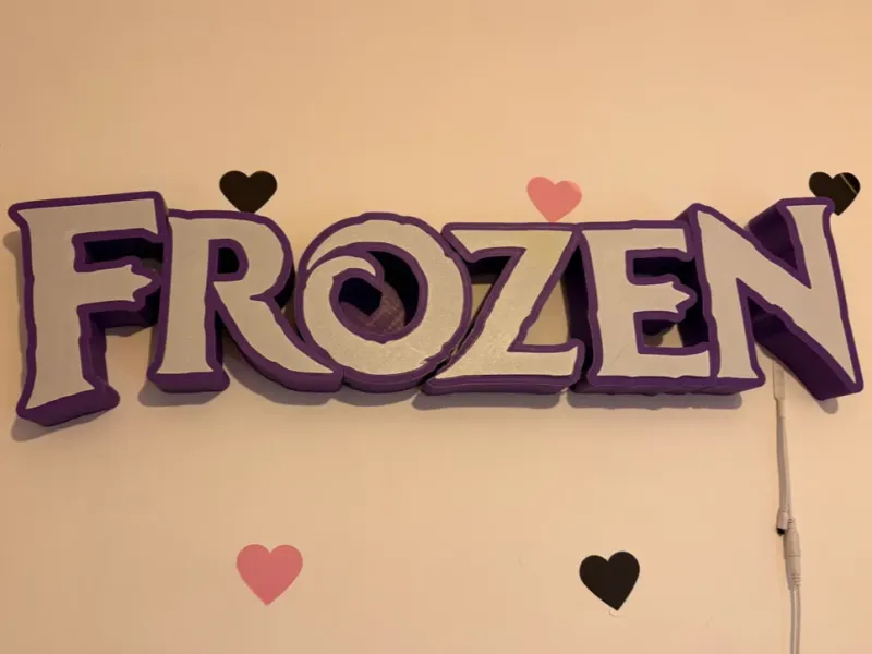 Letra LED Congelada