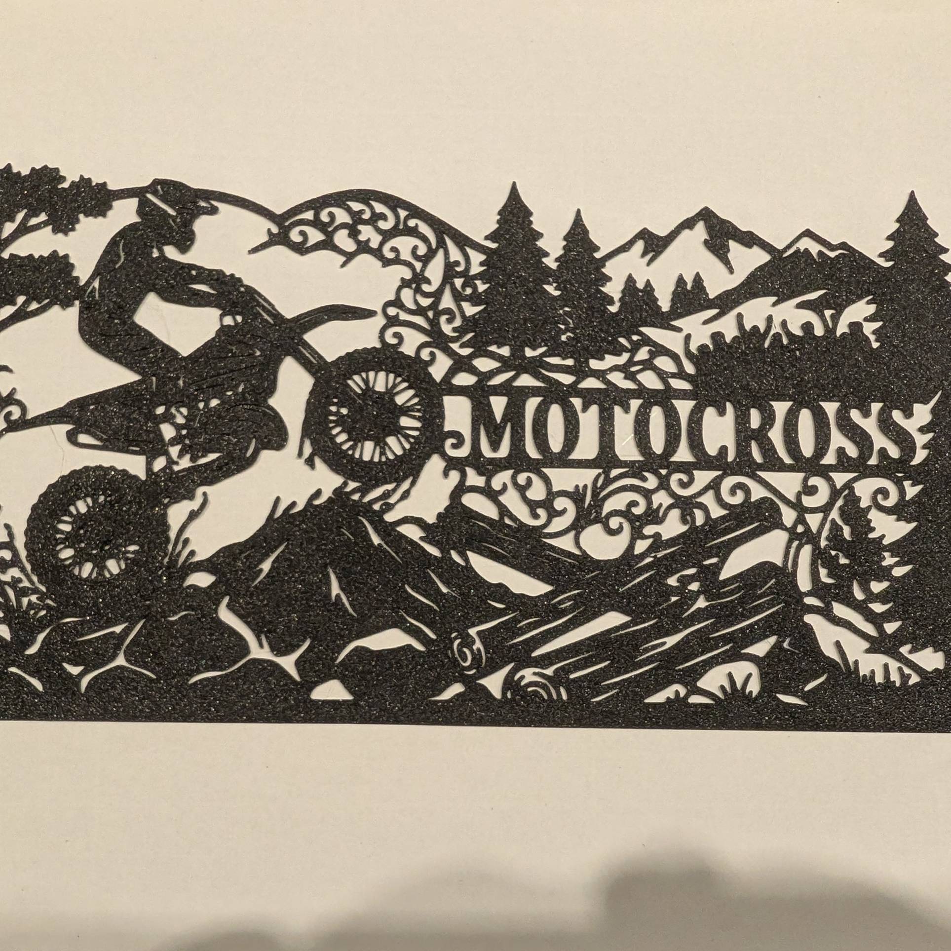 MX Motocross Wallart with crowd single color