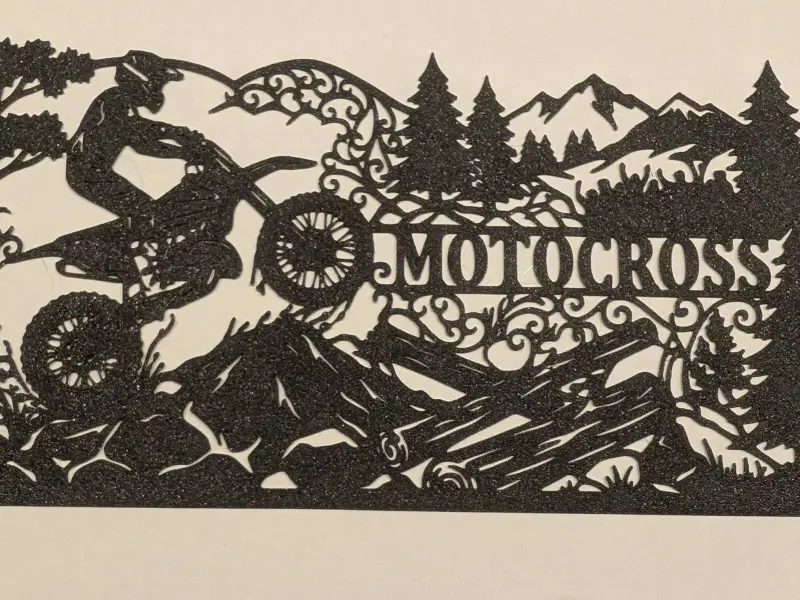 Arte da parete MX Motocross con folla monocolore
