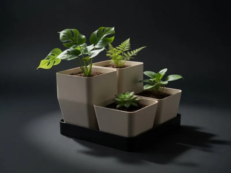 Stackable Square Planters with Drainage Tray
