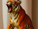 Brüllender Tiger Statue-0