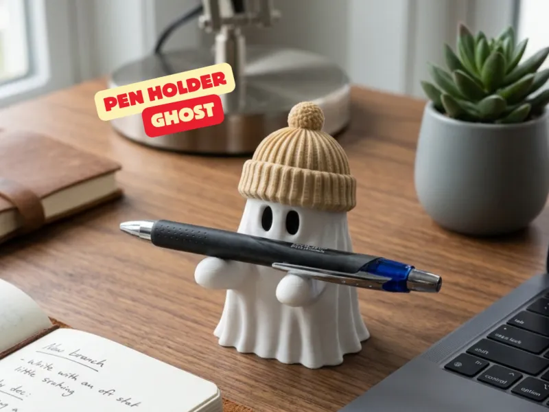 PENHOUDER SPOOK MET MUTS (SCHATTIG BUREAUMAATJE) 👻✏️