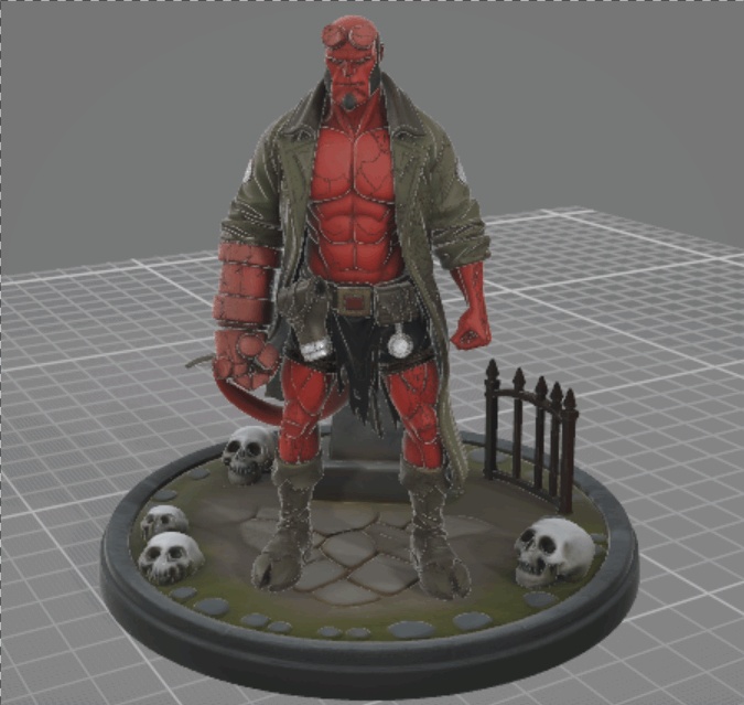 HELLBOY – Comic Accurate 3D Printable Statue (STL)
