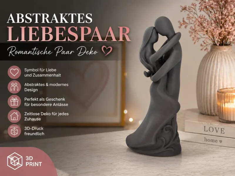 Abstraktes Liebespaar – Romantische Paar Deko