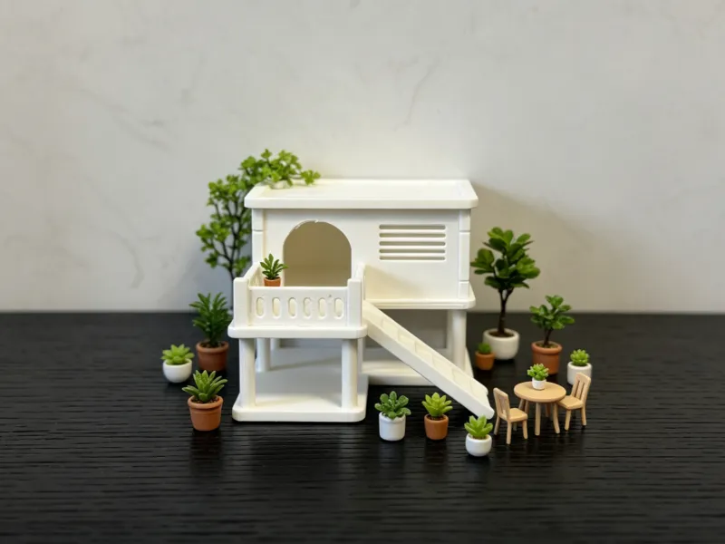 Villa para hámsters de dos pisos