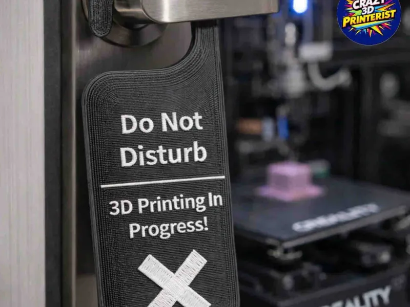 Do Not Disturb Printing In Progress Door Sign