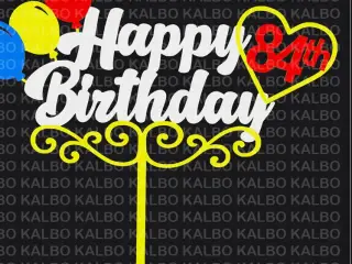 Happy 84th Birthday Cake Topper