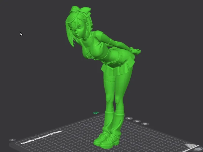 Dandadan Style Girl 3D Model