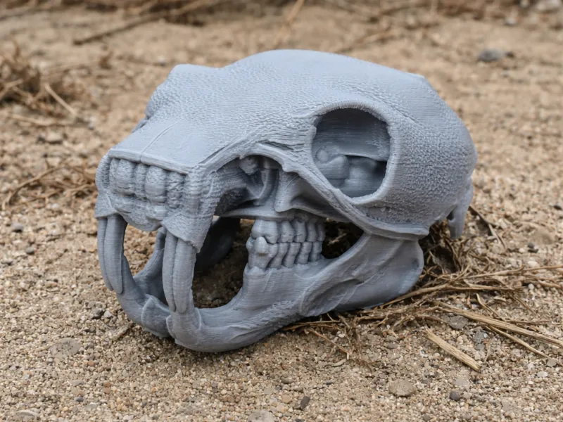 African Crested Rat Skull