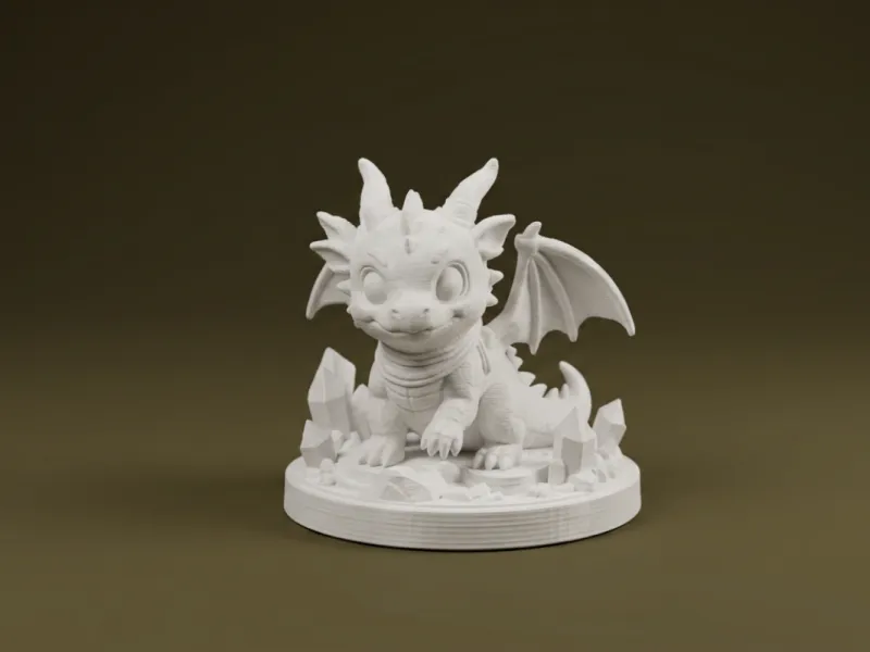 Baby Dragon in Crystal Cave