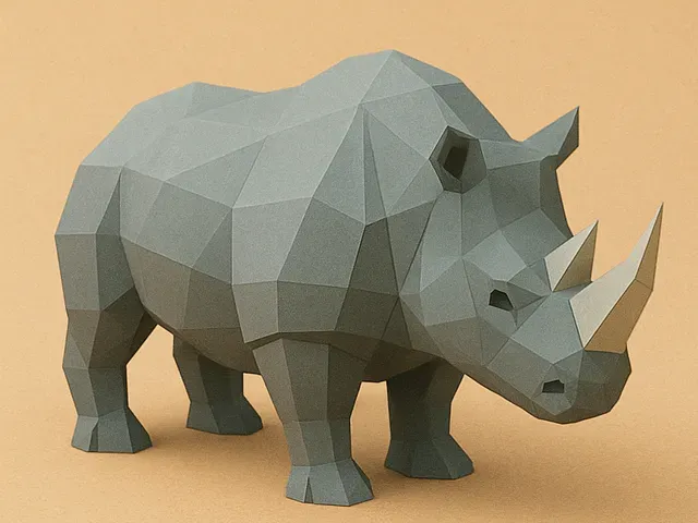Low poly rhinoceros