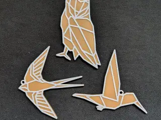 Geometric animal keychain I. set