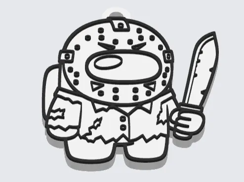 Jason Among Us keychain