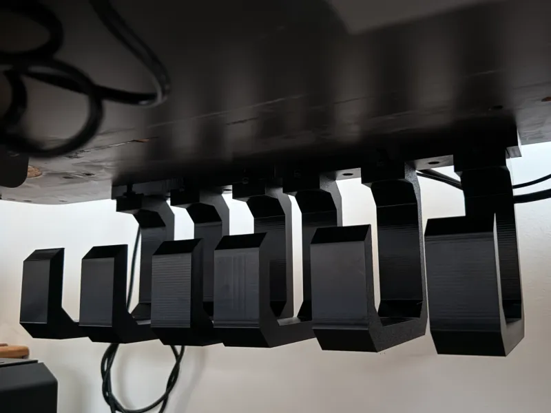 Modular under desk cable holder/organizer 3 dimension option