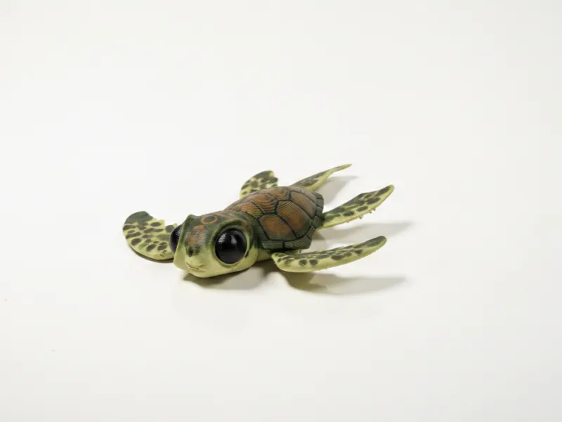 Baby Sea Turtle Figurine Chibi Cute 3D Printable