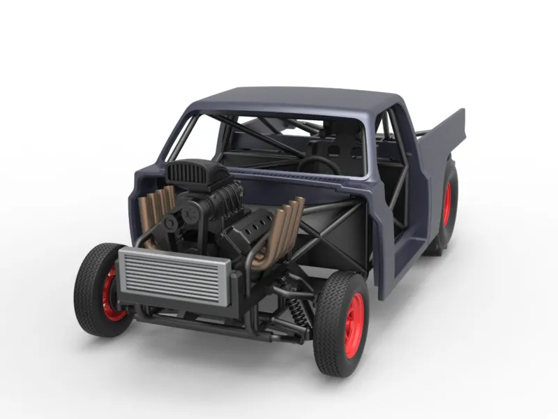 Camion dragster da sterrato in pressofusione in scala 1:25