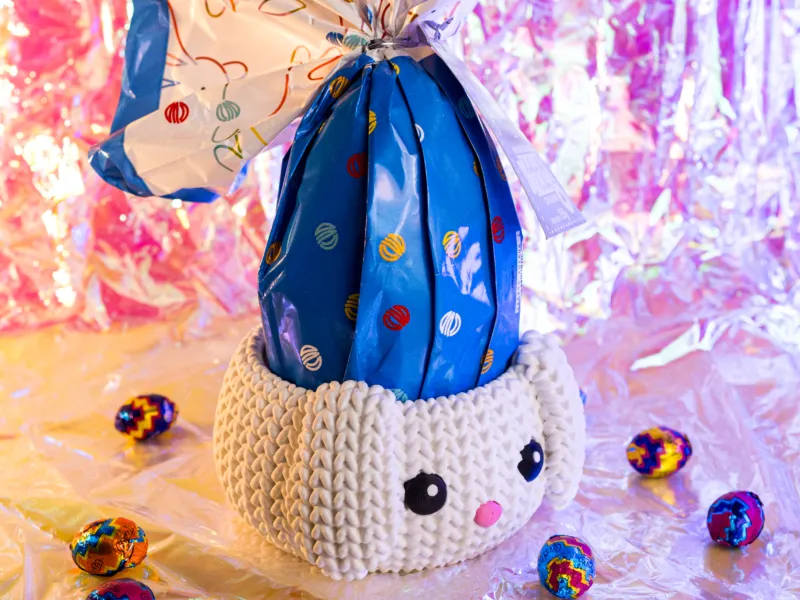 Cute Knitted Easter Bunny Bowl