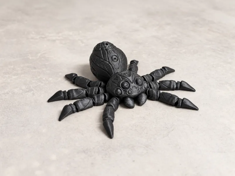 Articulated Mecha Spider, 3D Printed Flexi Toy