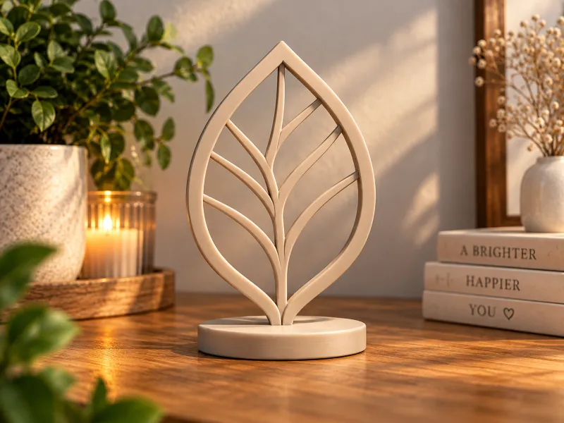 Minimalistische Blattdekoration – Modernes Wohndekor