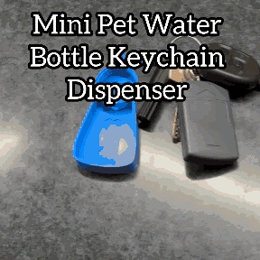 Mini Pet Water Bottle Keychain Dispenser