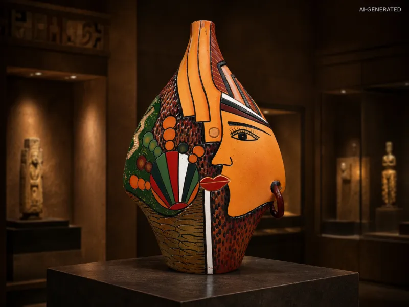 Abstract Figural Vessel Full-Color 3D Scan by Creality Pika